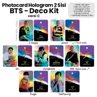 Photocard Hologram 2 Sisi BTS Deco Kit - Fotocard Premium Kpop Unofficial