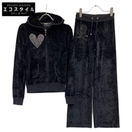 Philipp Plein 黑色天鵝絨和施華洛世奇針織套裝，XS 碼