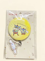 Cinnamoroll x Dava 蠟筆小新 小白 徽章 吊飾
