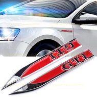 2Pcs Metal Body Side Fender 3D Badge Sticker for Volkswagen Golf 2 3 4 5 6 7 GTI MK2 MK3 MK4 MK5 MK6