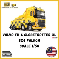 WSI Models Volvo FH 4 Globetrotter XL 8X4 Falkom Van Eijck Diecast Scale 1/50 Model