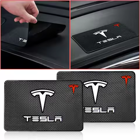 Car Ornament PVC Anti-Slip Mat Sticky Pad Dashboard Accessories For Tesla Model 3 2022 S X Y Style R