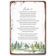 Psalm 121 Wall Art Vintage Metal Tin Sign Bible Verse Wall Art Scripture Christian Sign Wall Decor P