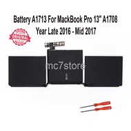 Original Battery A1713 For MackBook Pro 13 Inch  A1708 Late 2016 to Mid 2017_Original