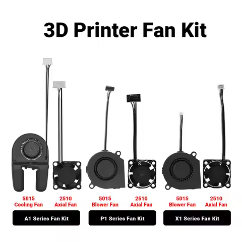 5015 Cooling Fan for Lab A1 A1mini Hotend Fan with Cable Rapid Cooler Fan 2510 Axial Fan Kit for X1 