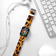 Apple Watch Series 1 , Series 2, Series 3 - Apple Watch 真皮手錶帶，適用於Apple Watch 及 Apple Watch Sport - Freshion 香港原創設計師品牌 - 黃金豹紋