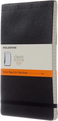 MOLESKINE - 經典記者軟皮筆記本 (大型)黑色 - 空白 (13 x 21 CM)