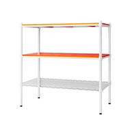 [特價]【dayneeds】松木 90x45x90公分 三層烤白柚木板收納層架