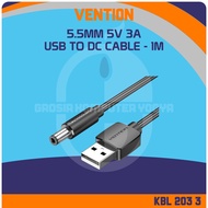 Vention USB to DC 1.5M 5V 3A 5.5mm Nickel-Plated USB 2.0 Power Cable