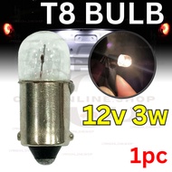 COS 1Pc Universal Car/Motorcycle Halogen Bulb/Signal Light BA9S T8 Bulb 12V 3W White