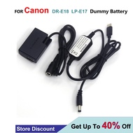 DR-E18 DC Coupler LP-E17 Dummy Battery+USB-C PD Adapter Cable For Canon EOS 750D Kiss X8i R10 760D T6S 77D 800D 200D Rebel SL2