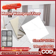 60X60CM Marble Tiles Self Adhesive PVC Floor Sticker Lantai Vinyl Flooring Mozek Lantai Lantai Pelek