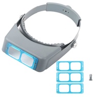 Headband Reading Magnifier with Four Optical Glass Lenses Jewelry Repair Tool 81007-B Adjustable 1.5