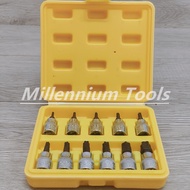 LTMS 11 Pcs 3/8" Drive Tamper Torx Bit Socket Set (5 Point)