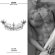 ZOAR พร้อมส่ง🚛 A037Magic tattoo รูปแบบคนดังทางอินเทอร์เน็ตยอดนิยมของผู้ชาย  สติ๊กเกอร์รอยสักสมุนไพร 