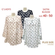 .G'LADYS Satin Printed Blouse (size 40-50) 936774