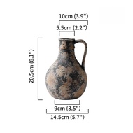 In stock Ceramic Vase For Home Decoration 25.8CM High Flower Vases For Dried Flowers Vintage Style C