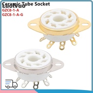 LUOLVUO 1Pcs Valve Base, PCB Mount 8Pin K8A Ceramic Tube Socket,  Octal Tin-Plated DIY GZC8-1-A GZC8