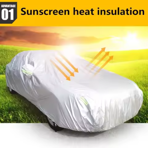 Car Cover Outdoor Protection Full Exterior Snow Cover Sunshade Dustproof Protection Cover Universal 