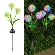 Outdoor Solar Garden Lights with 2 Modes Solar Dandelion Flowers IP65 Waterproof Decoration Light for Garden Lawn Yard Wedding