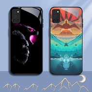 NC-34 Godzilla vs Kong Kaca Glass Case For OPPO A92 A72 A94 A52 F19 Reno 5 5F Lite Pro