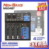 NewBaxs มิกเซอร์ MG04BT 4-channels เครื่องผสม usb Amplifiers แอมป์การแสดงบนเวที KTV ที่ร้องเพลงสดโดย