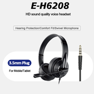 SPRISE H6208 Call Center Headset – Noise Cancelling USB 3.5mm & Bluetooth Stereo Sound Mic for Offic
