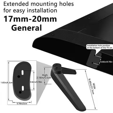 Universal Tabletop TV Base Stand Replacement Pedestal Feet for 32-65 Inch LCD LED OLED TV No Drill D