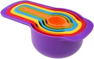 PARENCE. - Set of 6 Coloured Measuring Cups and Spoons - Precise Measures from 7.5ml to 250ml - Stac
