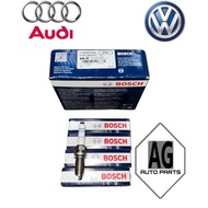 ( 100% BOSCH ) SPARK PLUG FOR VOLKSWAGEN GOLF GTI MK7 PASSAT B8 AUDI A4 A5 Q5 B8.5 DOUBLE PLATINUM (