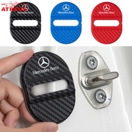4Pcs Mercedes Car Door Lock Protection Cover Anti Scratch Door Lock Shock Absorber Decoration Access