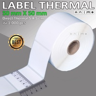 THERMAL BARCODE LABEL 50 X 50 MM = 1,000 PCS - Direct Thermal 50 mm X 50 mm - Thermal Stickers 5 x 5
