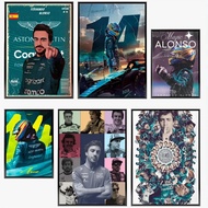 1PC F1 Racing Driver Fernando Alonso Poster Paper Print Home Living Room Bedroom Entrance Bar Cafe A