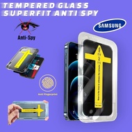 LAYAR Tempered Glass Superfit Anti Spy Samsung A74 A90 A91 F12 F15 F16 F22 F23 F32 F41 F42 4g 5g Ant