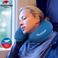 0L7C NATUREHIKE TRAVEL NECK INFLATABLE PILLOW - KANAKAGEAR - biru JD4I