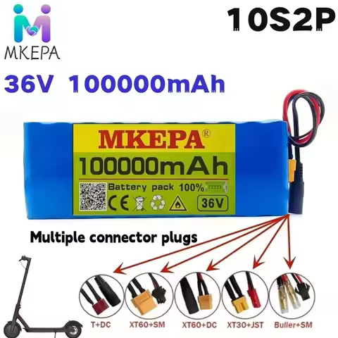 MKEPA 36V 100000mAh 36v Electric Scooter Battery Lithium Electric Scooter 500W Electric Scooter Batt