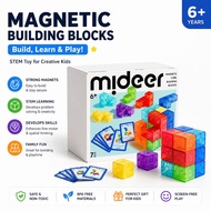 Mideer 3D Magnetic Cubes Educational Kid Toy Puzzle - 6+ Years - 7 Pieces - Colorful Building Blocks