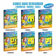 English Book English Dictionary/: Children's Dictionary 3 Languages Illustrated My Happy Dictionary 