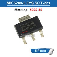 5pcs MIC5209 5209 50 SOT-223 MIC5209-5.0YS MIC5209-5.0BS SOT223 SMD 500mA 5V Low-Noise LDO Regulator