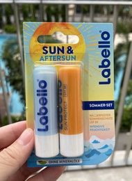 [Bill Đức] Set Son dưỡng môi Labello Sun & Afterson có chống nắng 2*4.8g