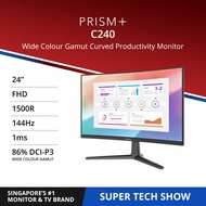PRISM+ C240 | 24" 144Hz 1ms 1500R Curved Productivity Monitor [1920 x 1080]