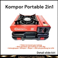 IMP- Kompor Gas Portable 1 Tungku 2 in 1 SNI Panci Yakiniku / Panci 2in1 Grill dan Steamboat Kualita