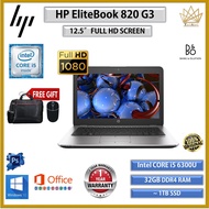 (Like New Quality) HP EliteBook 820 G3 CORE i5 (6TH GEN) 12.5" FHD / Upto 32GB RAM / 1TB SSD / 12.5" FULL HD SCREEN/ REFURBISHED #NOTEBOOK #LAPTOP