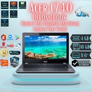 LAPTOP ACER C740 chromebook playstore 4GB RAM EASY FOR STUDENT OFFICER