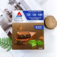 Atkins Low Sugar Milk Chocolate Mint Crispy Bar|High Fiber Carb Refreshing X Fragrant