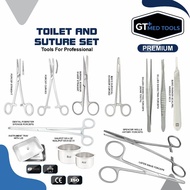 GT Med Tools Premium Toilet & Suture Set 13 Pcs Professional Surgical Instrument Kit CE & ISO Certif