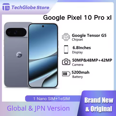 Google Pixel 10 Pro XL - 1Nano SIM+1eSIM, Tensor G5, Fast-Charging 24+ Hour Battery 5200 mah, and 6.