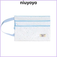 NIUYOYO File Bag, A4/A5 Polka Dot Design Handbag, Cartoon Three Layers Large Capacity Exam Papers St