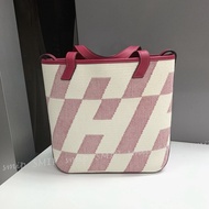 Hermes Cabas H En Biais 27 Z stamp Toile H Swift 90 Framboise smip 愛馬仕