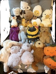 JellyCat 細size 豬 馬騮 兔 蜜蜂 蛋 桔 熊總共19隻 迷你機